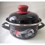  Niski emajlirani  lonac  s poklopcem 14 cm 1 lit